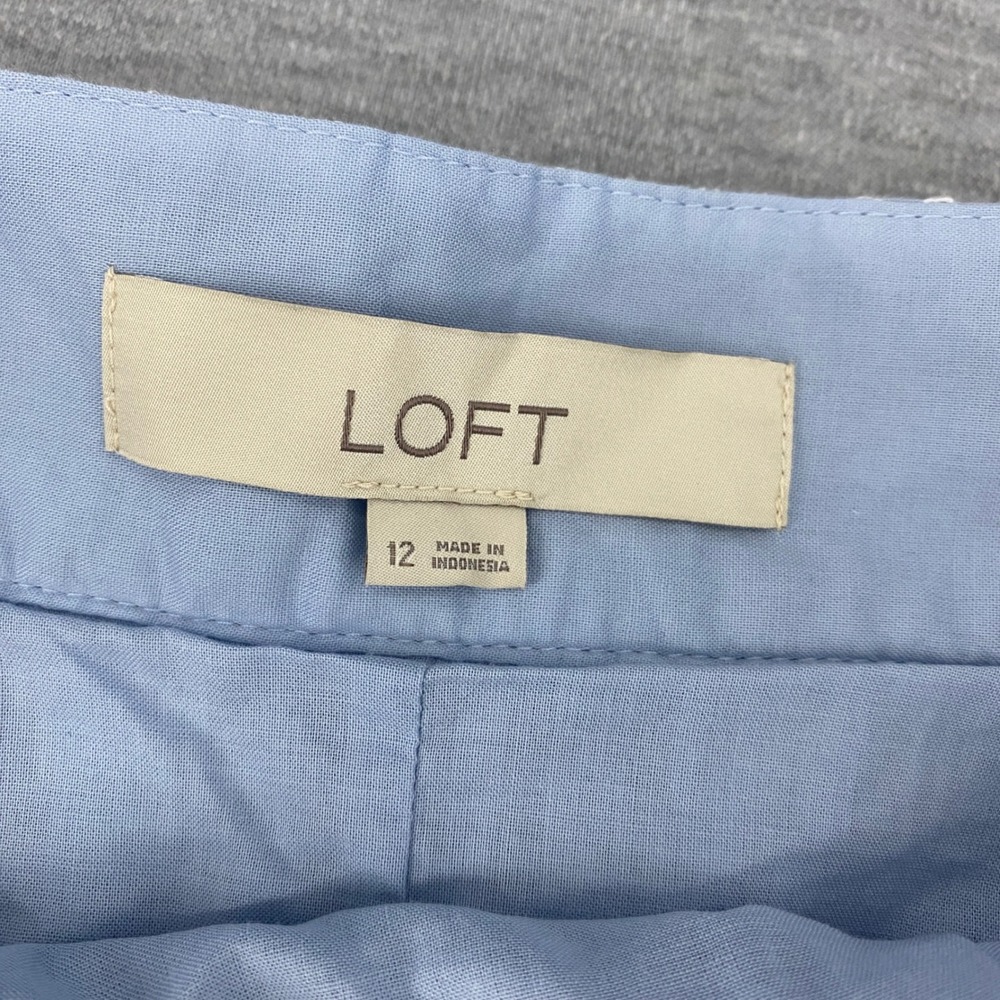LOFT Blue and White Midi Skirt - Picture 5 of 9